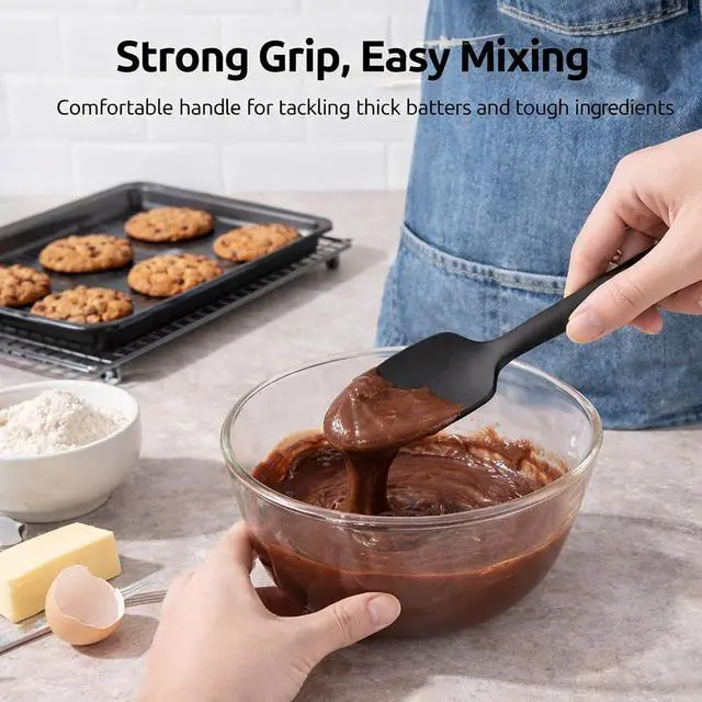 Alt view image 5 of 7 - For OXO Spatula, 6-Piece Silicone Rubber Spatula Set, Heat-Resistant Flexible Scrapers for Nonstick Cookware, Cooking Utensils Set for Mixing, Baking & Cooking, Dishwasher Safe