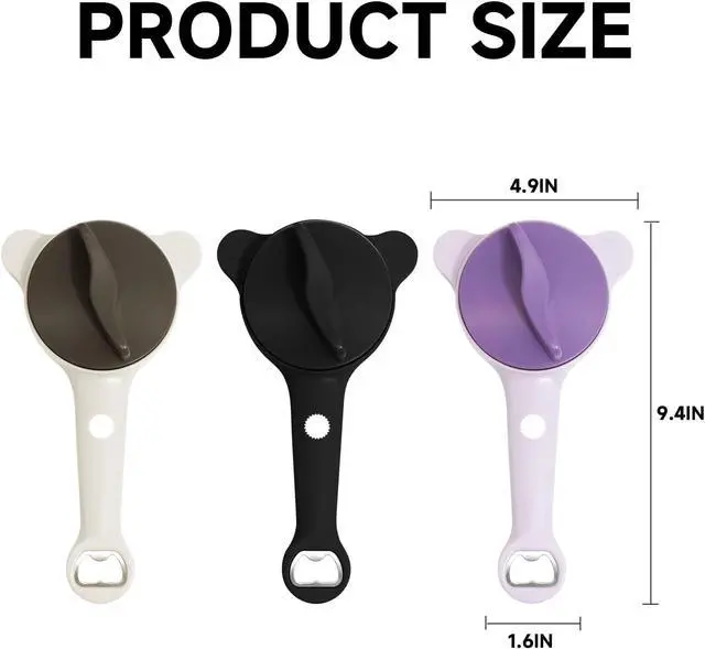 Alt view image 2 of 7 - 2026 New 4-in-1 Jar Opener, Adjustable Jar Opener for Seniors (Black)