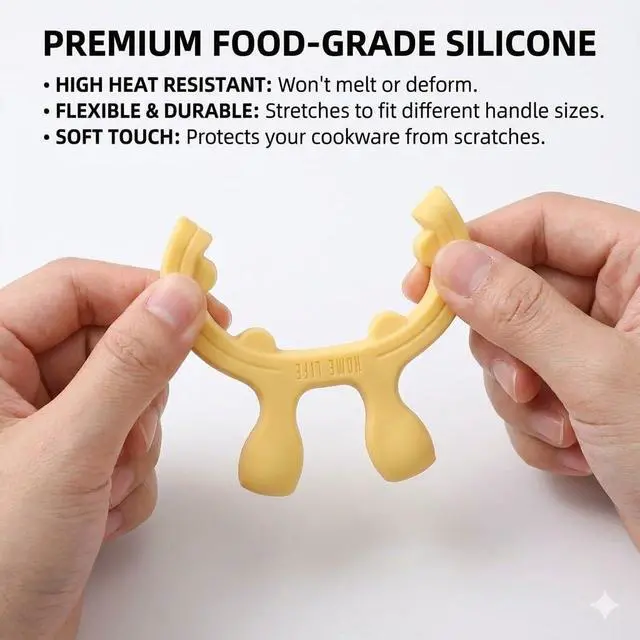 Alt view image 7 of 7 - 3-Pack Deer Antler Silicone Spoon Rest - 2-in-1 Clip-On Pot Handle Holder & Boil Over Guard, Heat Resistant Utensil Rest for Stovetop - Kitchen Gadget Gift Set (Yellow 3PCS)