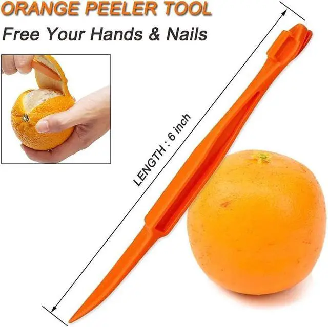 Alt view image 2 of 7 - Orange Citrus Peelers Citrus Lemon Citrus Peel Cutter Plastic Easy Slicer Cutter Peeler Remover Opener Kitchen Accessories Knife Cooking Tool Kitchen Gadget (4 Pack)