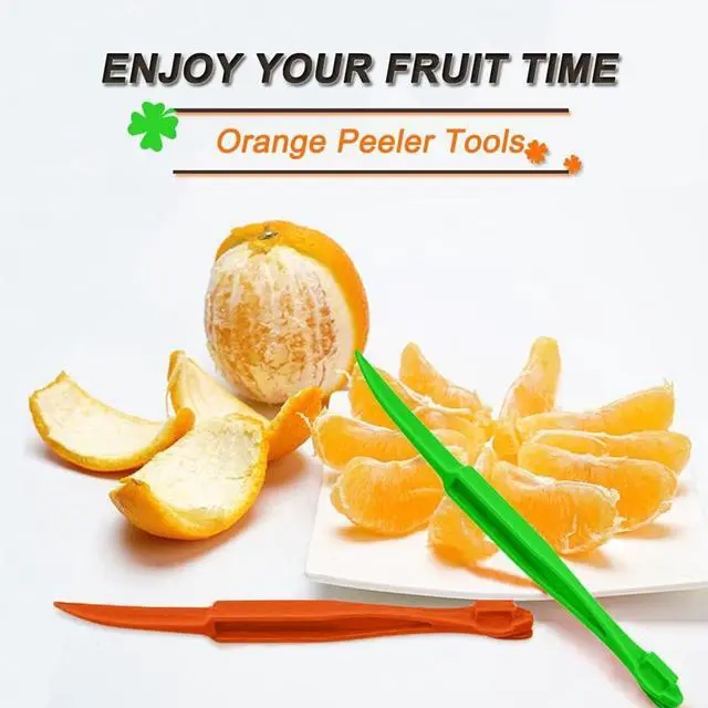 Alt view image 4 of 7 - Orange Citrus Peelers Citrus Lemon Citrus Peel Cutter Plastic Easy Slicer Cutter Peeler Remover Opener Kitchen Accessories Knife Cooking Tool Kitchen Gadget (4 Pack)