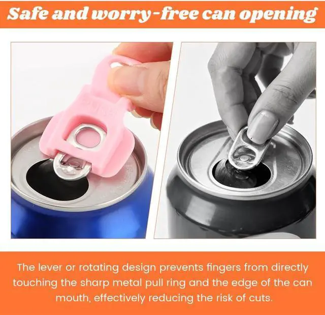 Alt view image 4 of 7 - 16pcs Easy Tab Opener & Drink Protector Soda Can Opener Tool | Complete Cover Easy Tab Openers Drink Can Protector Cap for Soda Coke Beer