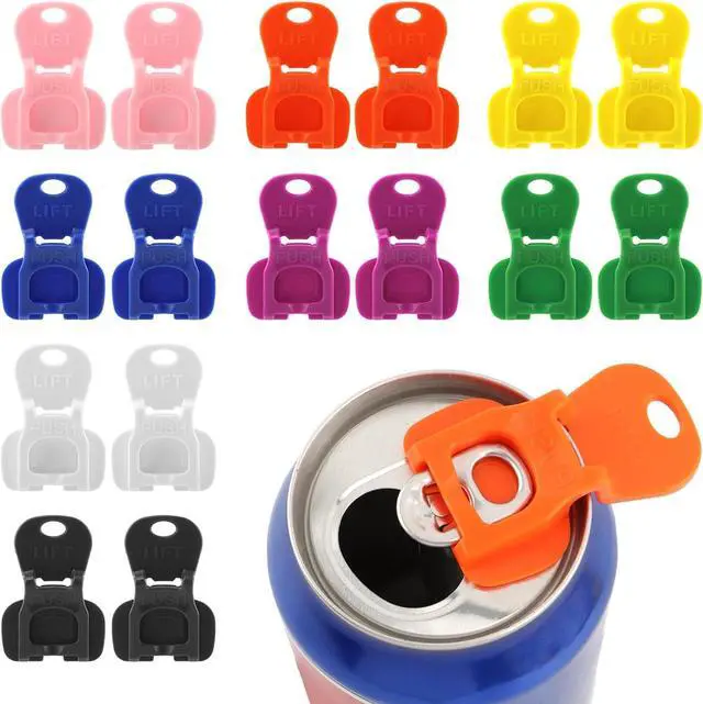 Main image of 16PCS Easy Tab Opener & Drink Protector Reusable Soda Can Opener | Can Tab Lifters,Complete Cover Easy Tab Openers Drink Can Protector Cap for Soda Coke Beer