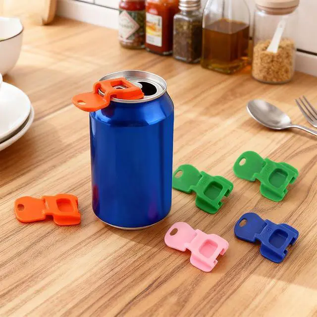 Alt view image 7 of 7 - 16pcs Easy Tab Opener & Drink Protector Soda Can Opener Tool | Complete Cover Easy Tab Openers Drink Can Protector Cap for Soda Coke Beer