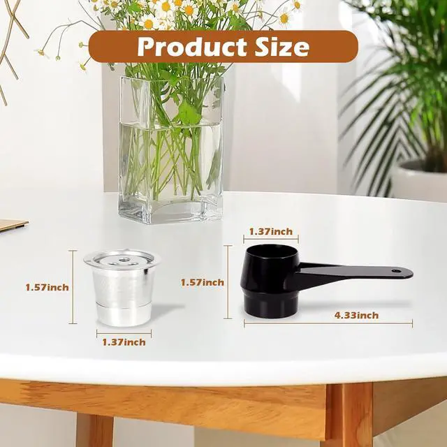 Alt view image 5 of 7 - Coffee Scoop for Reusable K Cup Refillable Coffee Pods, 2 Tablespoon Capacity, Scoop for Ground Coffee, Protein Powder, Tea(Black,1Pack)