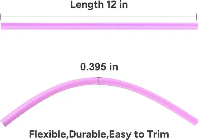 Alt view image 4 of 7 - 12 Inch Reusable Replacement Straws Compatible with Simple Modern Tumblers-40 Oz Tumbler Straw Replacement For Iron flask Cup-6 Pack Multicolor Straws, 1 Cleaning Brush