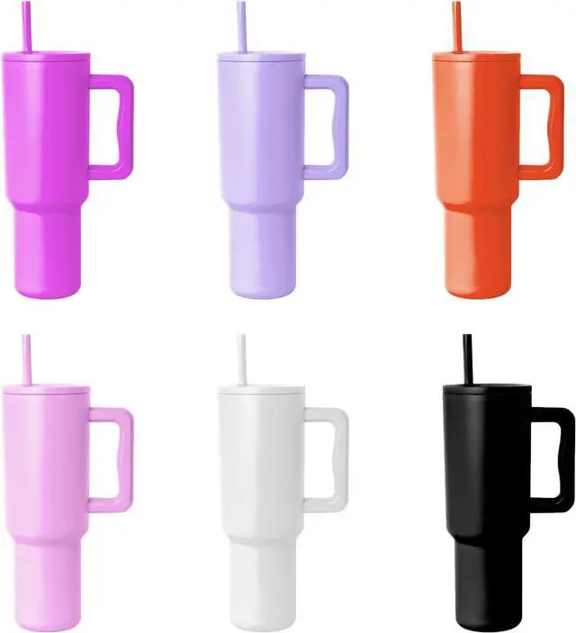 Alt view image 6 of 7 - 12 Inch Reusable Replacement Straws Compatible with Simple Modern Tumblers-40 Oz Tumbler Straw Replacement For Iron flask Cup-6 Pack Multicolor Straws, 1 Cleaning Brush