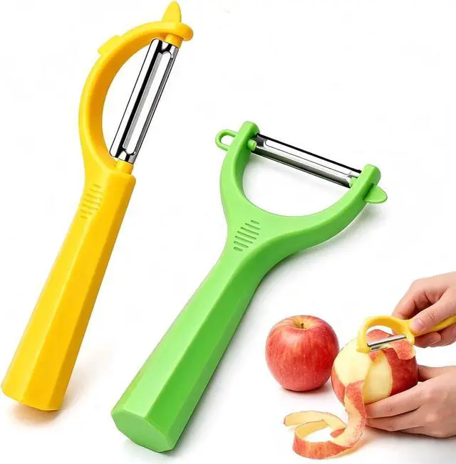 Main image of 2PCS Vegetable Fruit Peeler & Y Potato Peeler | Ultra-Sharp Stainless Steel Blade Non-Slip Handle, Multifunctional Potato Peeler for Kitchen Perfect for Veggie,Carrot, Apple