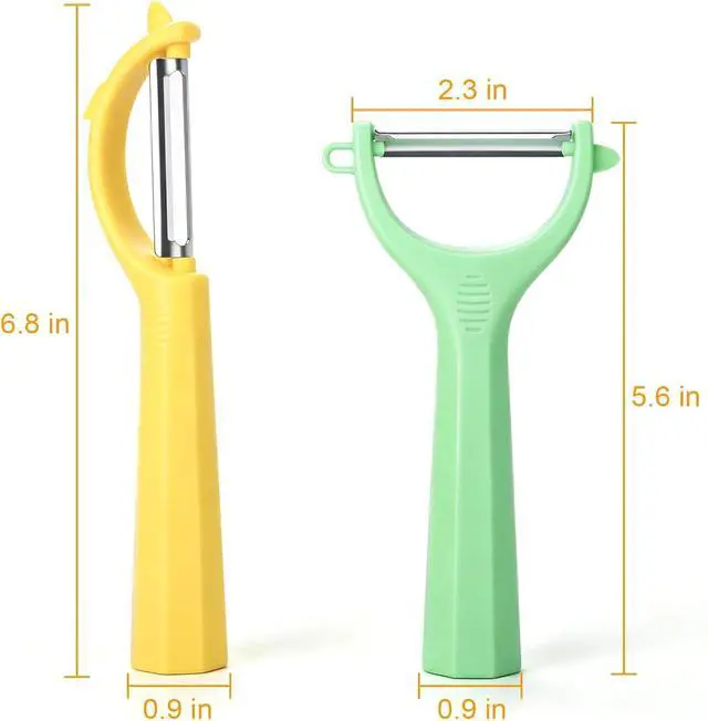Alt view image 2 of 7 - 2PCS Vegetable Fruit Peeler & Y Potato Peeler | Ultra-Sharp Stainless Steel Blade Non-Slip Handle, Multifunctional Potato Peeler for Kitchen Perfect for Veggie,Carrot, Apple