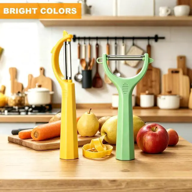 Alt view image 6 of 7 - 2PCS Vegetable Fruit Peeler & Y Potato Peeler | Ultra-Sharp Stainless Steel Blade Non-Slip Handle, Multifunctional Potato Peeler for Kitchen Perfect for Veggie,Carrot, Apple