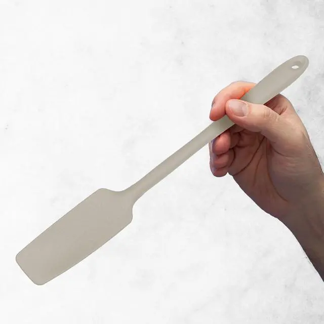 Alt view image 6 of 7 - 2-Pack Silicone Small Jar Spatulas with Long Handle, Upgraded Heat Resistant Spatula for Non Stick Cookware, Seamless Design, Stainless Steel Core, BPA Free Spoonula, Khaki