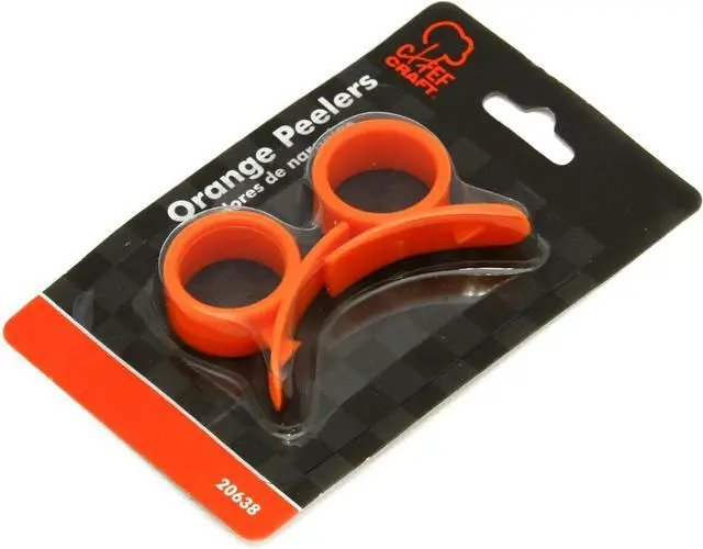 Alt view image 2 of 2 - Chef Craft Select Plastic Orange Peeler, 2.25 inches in length 2 piece set, Orange