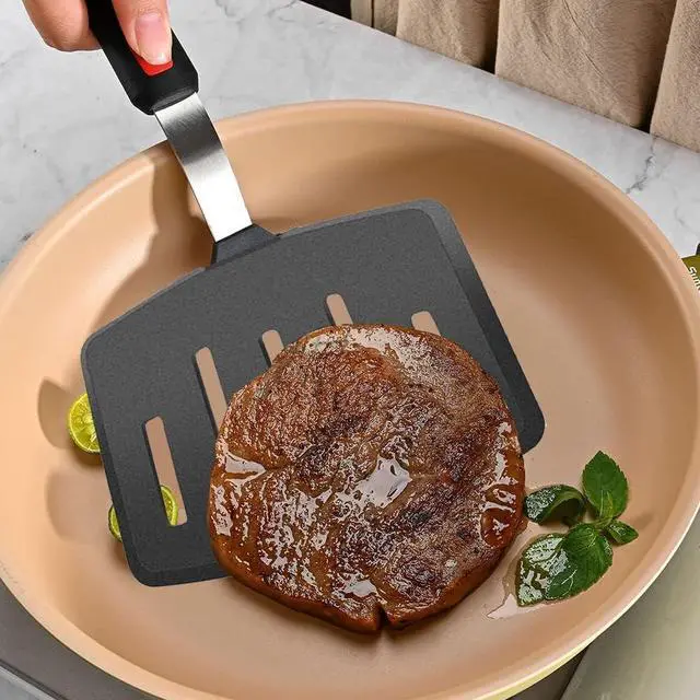 Alt view image 7 of 7 - Tenta tenta kitchen Silicone Fish Spatula Turner Wide Pancake Spatulas for Nonstick Cookware Pans Omelette Egg Spatula 600°F Heat-Resistant Kitchen Silicone Utensils