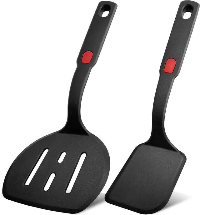 Main image of 2 Piece Silicone Pancake Spatula Turner | 600°F Heat Resistant Spatulas for Nonstick Cookware,Large Kitchen Cooking Utensils Set for Egg,Pancake,Burger