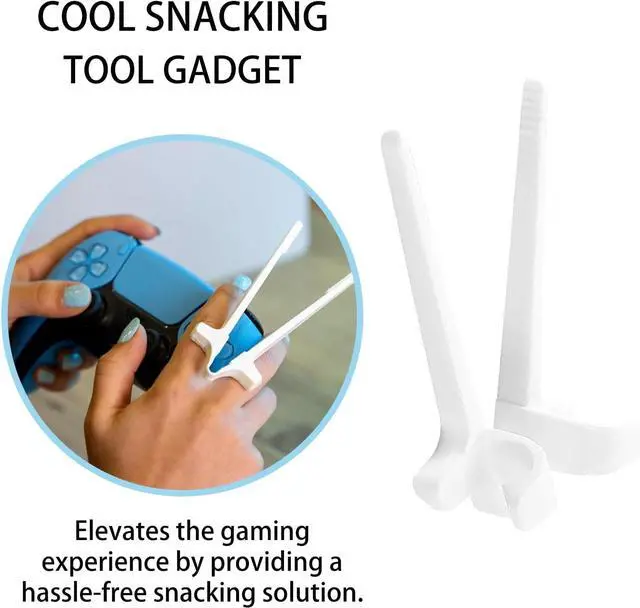 Alt view image 7 of 7 - Finger Chopsticks, 6-Pcs Snack Tongs for Gaming, Gamer Gifts | Finger chopsticks for snacking, chip chopsticks, clean hands, game night accessory, gifts for gamers