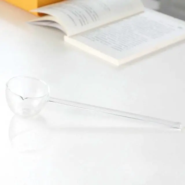 Alt view image 2 of 6 - Clear Glass Soup Spoon Long Handle Scoop Teaspoon Kitchen Serving Spoon Ladle for Soup Salt Sugar Spice Sauce Drink Tea Coffee, 1 Piece