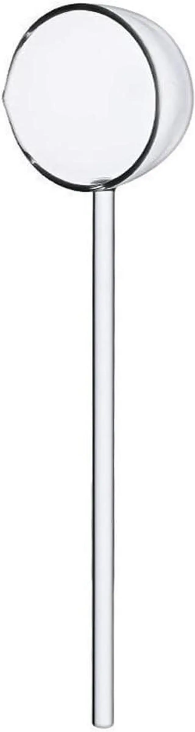 Main image of Clear Glass Soup Spoon Long Handle Scoop Teaspoon Kitchen Serving Spoon Ladle for Soup Salt Sugar Spice Sauce Drink Tea Coffee, 1 Piece