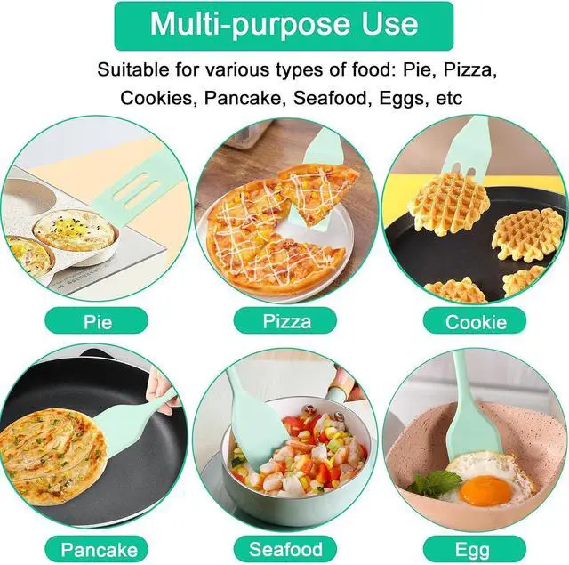 Alt view image 4 of 6 - Small Silicone Spatula Set, Mini Spatulas for Baking, Cooking, Serving | Heat resistant to 446°F, thin narrow spatulas for kitchen use safe for non stick frying pans, great for cookies & brownies