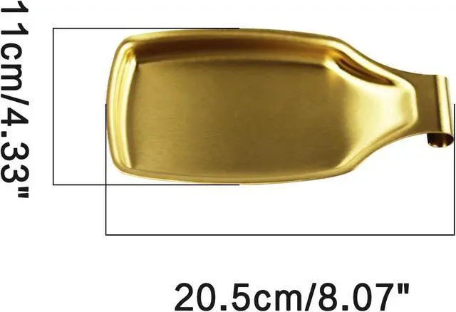 Alt view image 2 of 5 - Gold Spoon Rest for Stove Stainless Steel Kitchen Utensil Holder | Heavy duty gold stainless steel build, drip tray and hanging hook design, for kitchen ladles, spatulas and cooking utensils