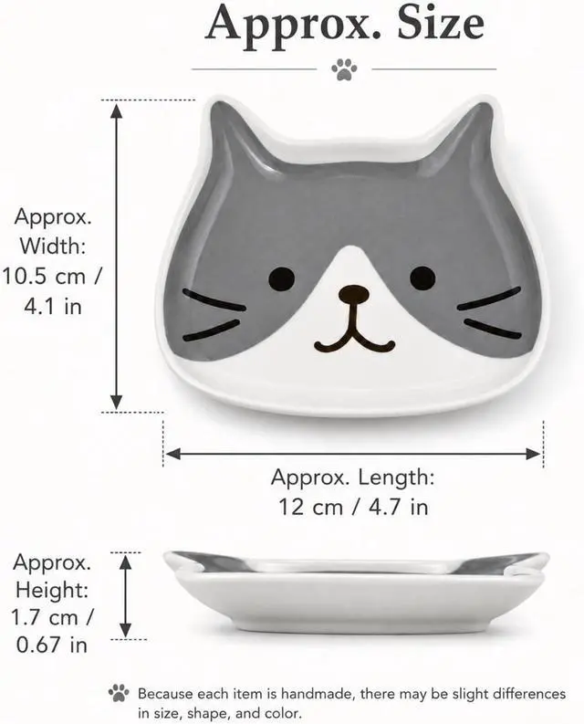 Alt view image 2 of 7 - Cat Ceramic Spoon Rest, Cute Utensil Holder for Kitchen Counter (Grey) | Cute Cat-Shaped Ceramic Dish for Spoons and Small Utensils, Ideal for Stove Top, Coffee Bars, Counters and Gifts