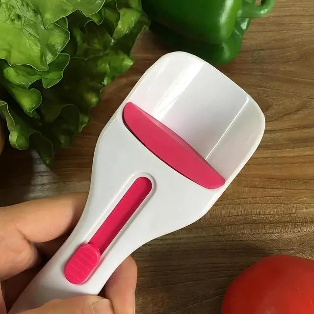 Alt view image 5 of 7 - 1pcs Cake Batter Distribution Scoop, One-Touch Sliding Button Dispenses Batter, Home Batter Dispenser Baking Tool