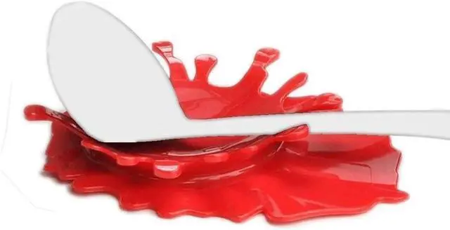 Alt view image 2 of 4 - Spoon Rest Holder Silicone Ketchup Shape Holders Splash Spoon Rest by Mustard Kitchen Cooking Aid Cup Holder Creative Gift