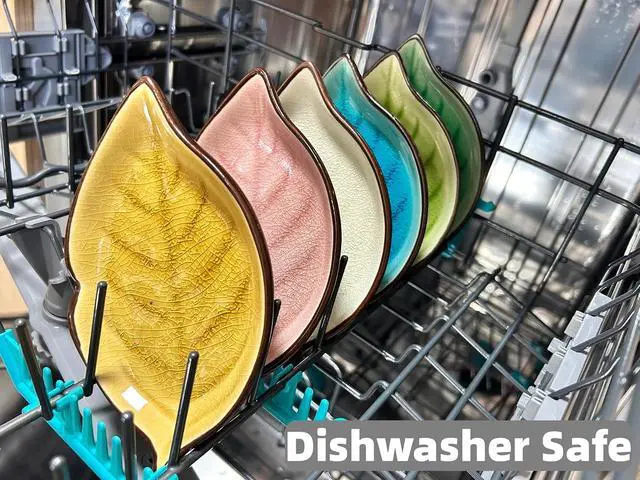 Alt view image 6 of 7 - Ceramic Spoon Rest for Stove Top & Kitchen Counter Cooking Spoon Holder for Stove, Cute Spoon Rest for Utensil Spatula Tong Rest Ladle Holder, Crackle Glaze Leaf Kitchen Accessories 1 PC (Fall yellow)