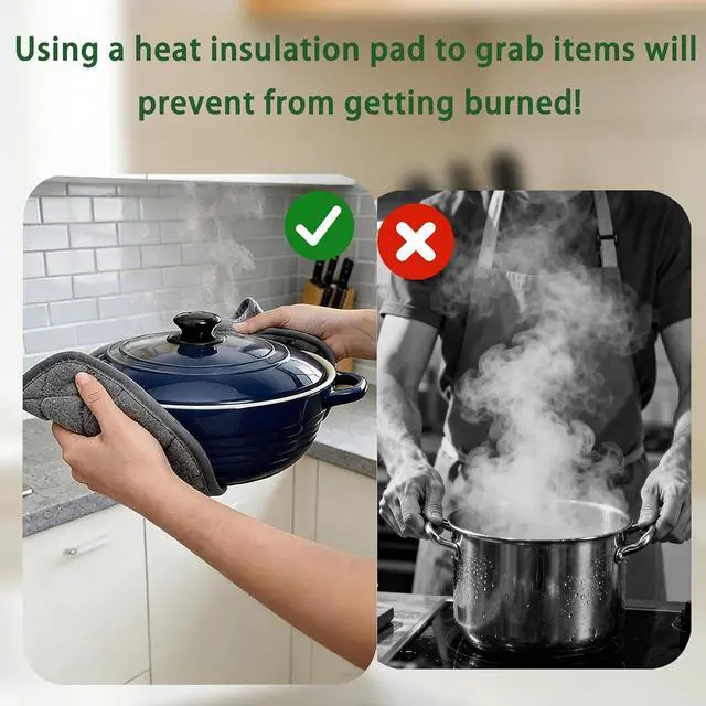 Alt view image 3 of 5 - 4 Pack Pot Holders for Kitchen Clearance Oven Potholders Sets for Kitchens Hot Pads for Kitchen Countertops Heat Resistant Grey