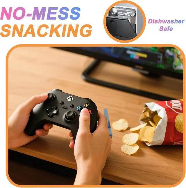 Alt view image 4 of 7 - 4 PCS Finger Chopsticks for Gamers - Snack Grabber & Chip Helper Tool - Cute Wheat Straw Office Snack Chopsticks - Reusable Non-Slip Gaming Snacking Solution