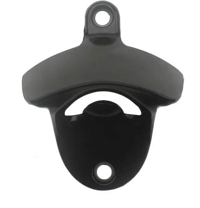 Main image of Stainless Wall Mount Beer Bottle Opener Screw in Bottle Cap Opener Black