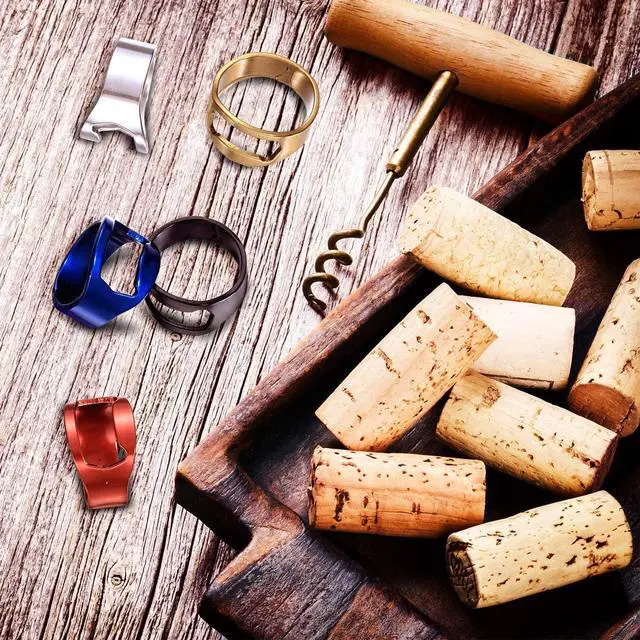 Alt view image 5 of 7 - Boao 10 Pieces Bottle Opener Ring stainless Steel Beer Finger Bottle Opener Colorful for Party Present Supplies(Black,Silver,Red, Yellow, Blue)
