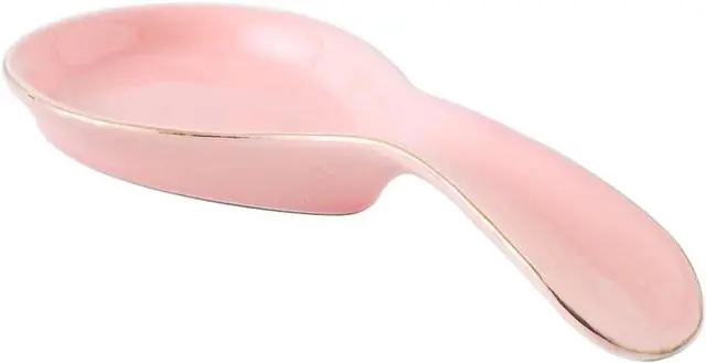 Main image of Ceramic Spoon Rest for Stove Top, Pink Spoon Holder Utensil Rest, Cute spoon Rests for Coffee Bar Kitchen Decor Cooking Gift for Housewarming (Pink)