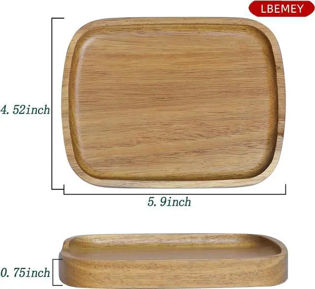 Alt view image 4 of 7 - 5.9 Inches Acacia Wood Spoon Rest For Stove Top - Smooth Rectangular Wooden Spoon Holder For Kitchen Counter with Non Slip Silicone Feet, Perfect Holder for Spoons, Brown