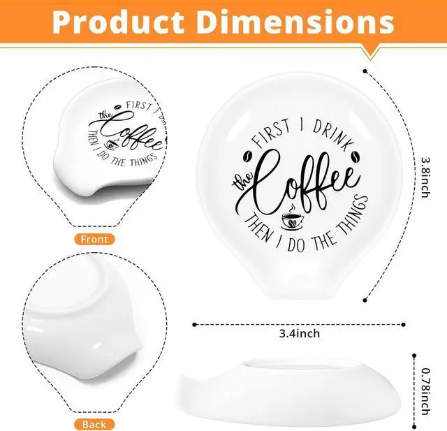 Alt view image 2 of 7 - Ceramic Coffee Spoon Rest, Funny Coffee Spoon Holder for Coffee Lovers Friends Birthday Christmas Kitchen Counter Coffee Bar Station Accessories Decor Gift