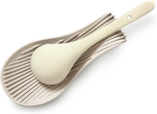 Main image of Stove Top Spoon Rest - Heat Resistant & Non-Slip Silicone Holder for Kitchen Counter, Large Cooking Utensil Rest(Khaki)