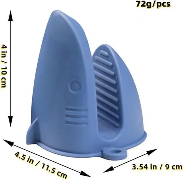 Alt view image 3 of 6 - Silicone Oven Mitts Heat Resistant, Silicone Potholders for Kitchen, Air Fryer,Baking, Mini Rubber Oven Glove (Blue)