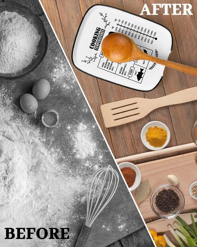 Alt view image 7 of 7 - Ceramic Spoon Rest Spoon Holder for Kitchen Counter Stove Top Dining Table | Funny Cooking Utensil Rest, Kitchen Gadget Spatula Ladle Holder, Farmhouse Kitchen Accessories Decor Cooking Temperature
