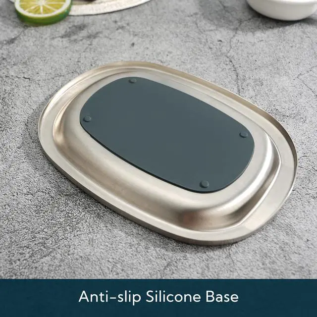 Alt view image 4 of 7 - Metal Spoon Rest with Non-slip Silicone Pad for Stove Top Kitchen Counter, 18/8 Stainless Steel Spoon Holder, Extra Large Resting Area, Dishwasher Safe, for Kitchen Cooking Utensils BBQ - 1 Pack