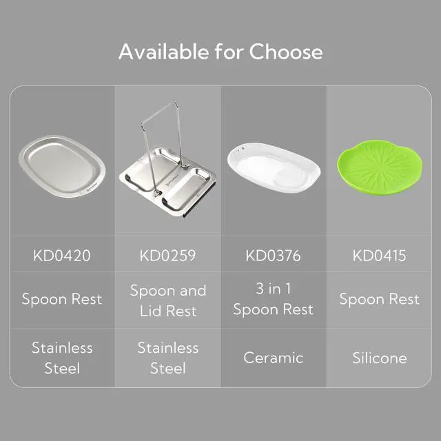 Alt view image 6 of 7 - Metal Spoon Rest with Non-slip Silicone Pad for Stove Top Kitchen Counter, 18/8 Stainless Steel Spoon Holder, Extra Large Resting Area, Dishwasher Safe, for Kitchen Cooking Utensils BBQ - 1 Pack