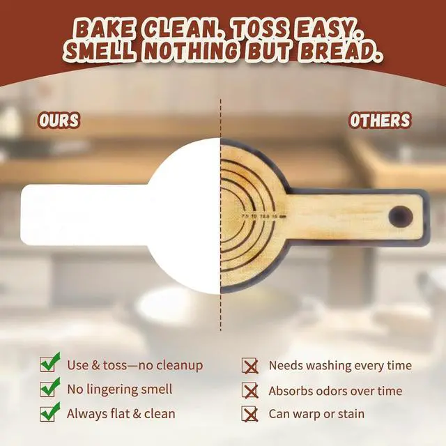Alt view image 2 of 7 - Disposable Parchment Paper for Sourdough Baking White 8" Round Long Handles | GIGYES Bread Sling for Dutch Oven & air fryer, Easy-Lift, Non-Stick, Odor-Free