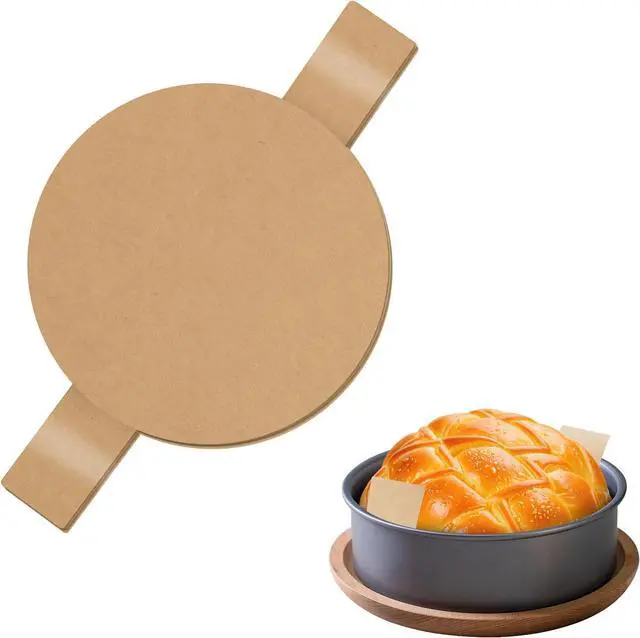 Main image of Round Parchment Paper with Handles, 10 Inch 100 Pack | Unbleached Non-Stick Paper; Sourdough Bread Sling; Fits Dutch Oven, Cake Pan, Airfryer, Loaf Pan, Tortilla Press, Crock Pot