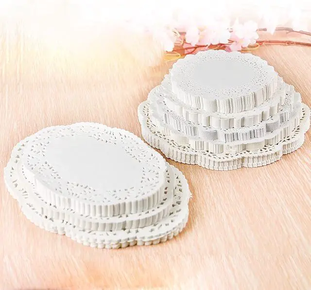 Alt view image 5 of 7 - White Paper Doilies - 4 Inch Round Lace Paper Doilies - for Food,Cakes, Desserts, Crafts, and Table Decorations, Pack of 100