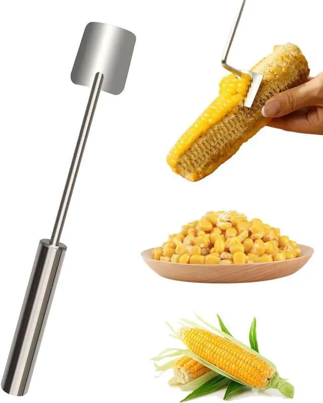 Alt view image 6 of 7 - Corn Cob Stripper2026 NEW Long Handle Stainless Steel Corn Stripping TooCorn on the Cob Remover, Fast and Safe, Suitable for Home Kitchens, Restaurant Chefs, Outdoor Dining Enthusiasts