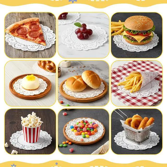 Alt view image 7 of 7 - 200 Pcs Paper Doilies, 3.5 Inch Lace Round Disposable Placemats | White Doilies for Plates For Tables, Dessert Trays, Party Craft, Wedding & Birthday Cake Decorations