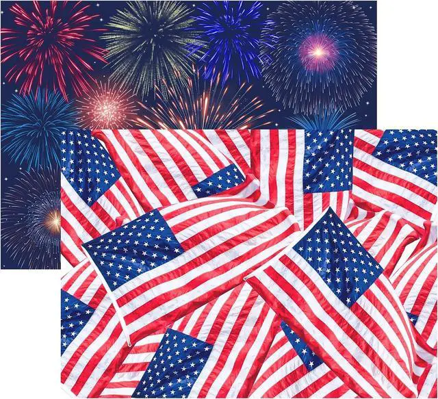 Main image of Iconikal 22-Pack Patriotic Disposable Paper Placemats 2-Sided Reversible