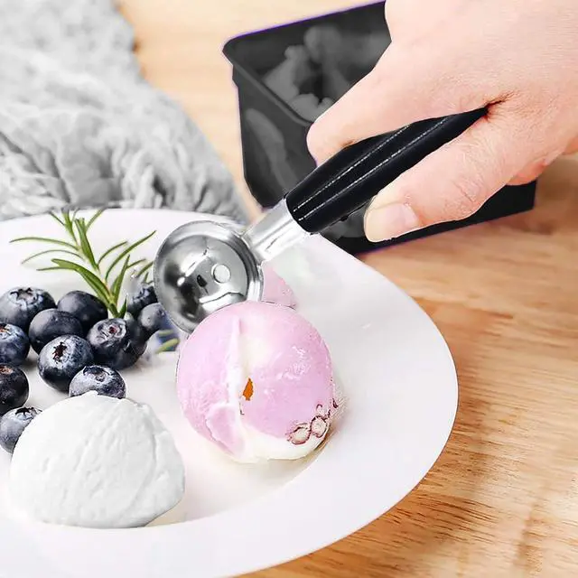 Alt view image 3 of 7 - 2-Pack Double-Ended Stainless Steel Melon Baller, Fruit & Ice Cream Scoop | Stainless Steel, Melon Baller, Smooth Round Melon Balls, For Watermelon/Ice Cream/Fruits/Sorbet/Meatball
