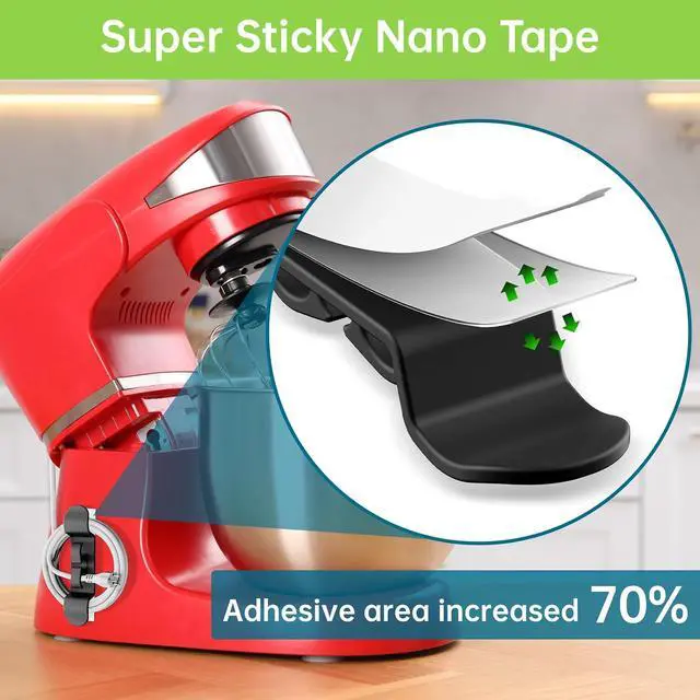 Alt view image 3 of 7 - Daisyhome 6PCS Cord Organizer for Appliances, Upgraded Appliance Cord Wrap | Cord Holder Stick on Pressure Cooker, Coffee Maker, Air Fryer and Blender