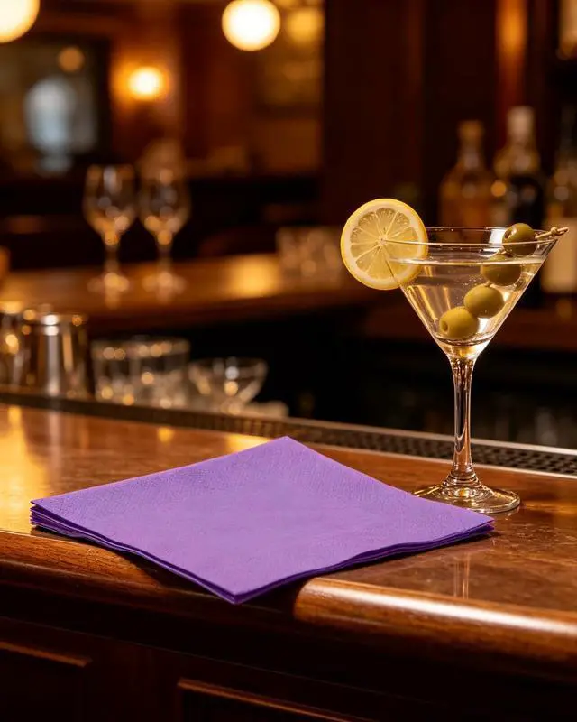 Alt view image 6 of 7 - Purple Cocktail Napkins 5 * 5inch Disposable Beverage Napkin Paper for Cocktail, Wedding, Dinner, Birthday Party Dessert Wine Paper Napkins 120 Count