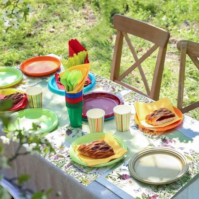 Alt view image 6 of 7 - Paper Placemats Disposable 50 Pack Spring Flowers Placemats 16x 11 Inch Summer Seasonal Paper Table Mats for Home Kitchen Dining Table Decoration
