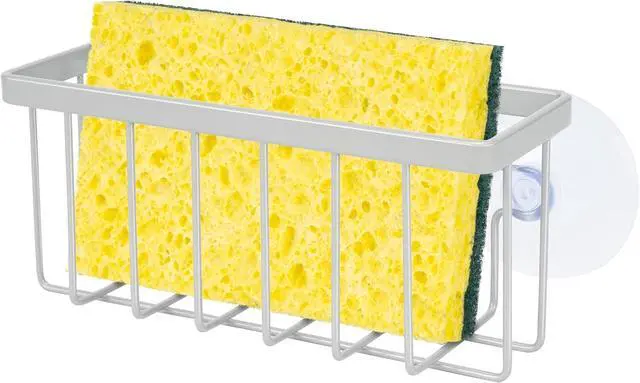 Main image of SHFKS Sponge Holder for Kitchen Sink,Sink Sponge Holder,Sink Caddy, Soap Holder,Bathroom,Scrubbers (Mat Silver)